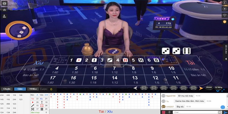 Những bàn cược Sicbo sống động tại casino live